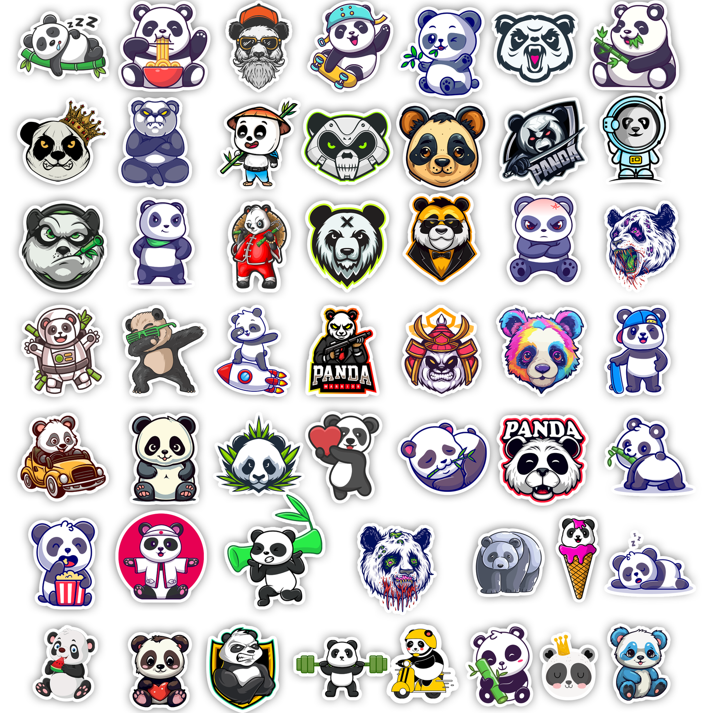 50Pc Panda Sticker Bomb