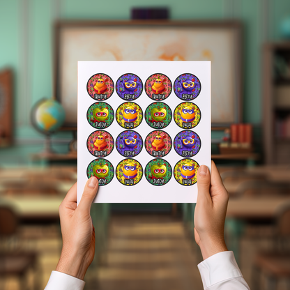 Fruit Heroes Scented Award Teachers Stickers