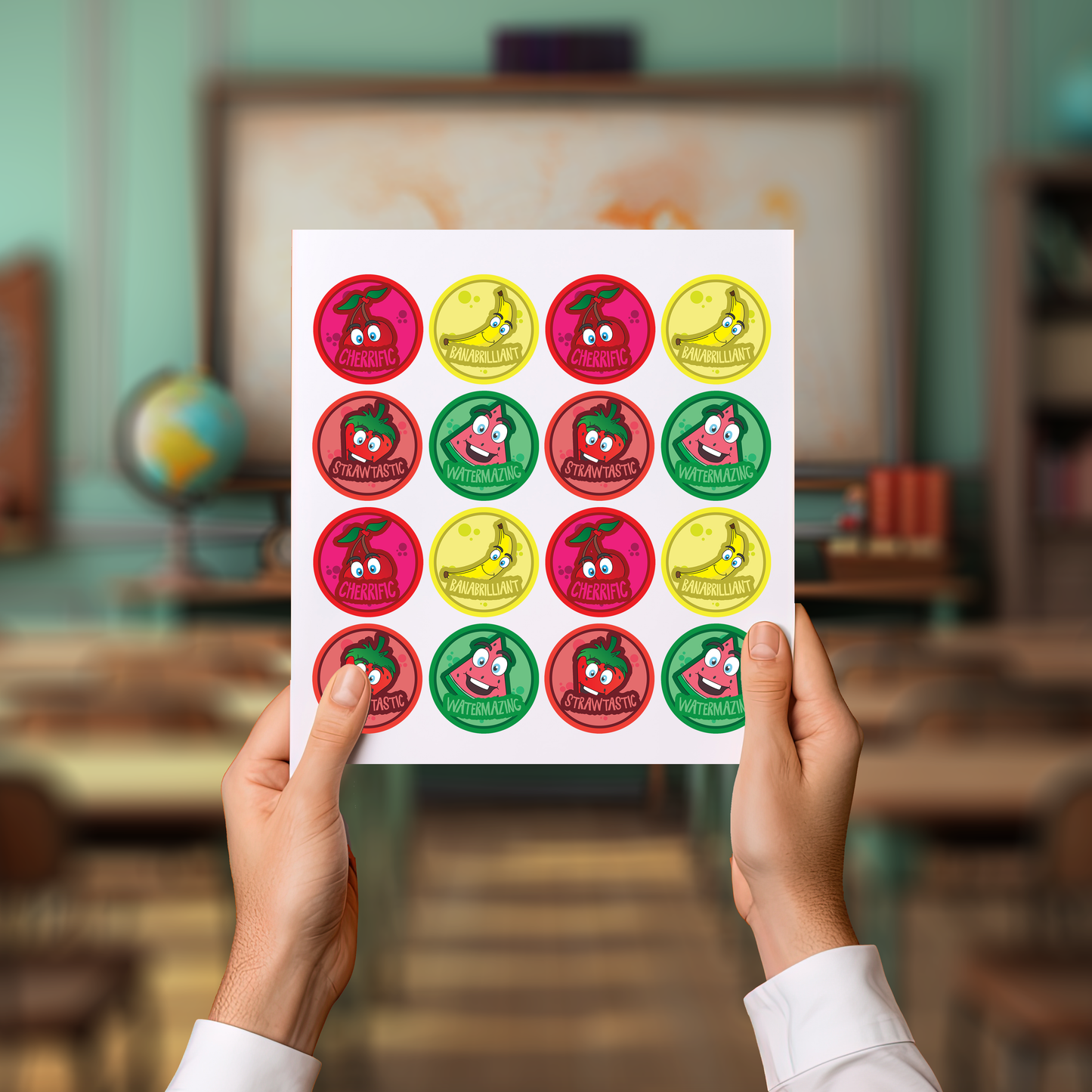 Fruit Scented Tropical Award Teachers Stickers