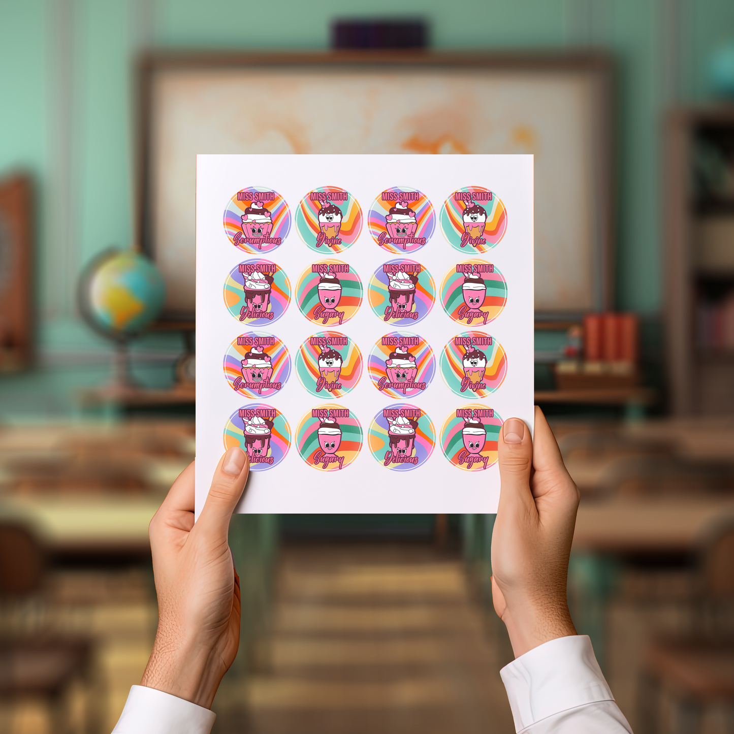 Sugary Snacks Award Teachers Stickers