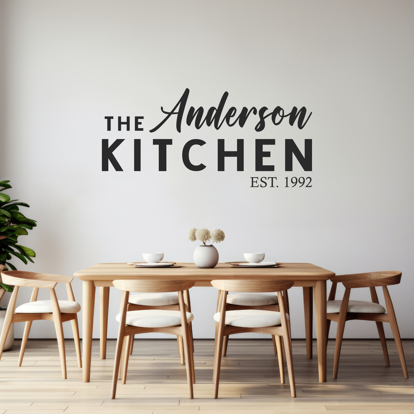 Family Kitchen Name Custom Wall Sticker Decal