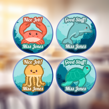 Underwater Personalised Teacher Stickers