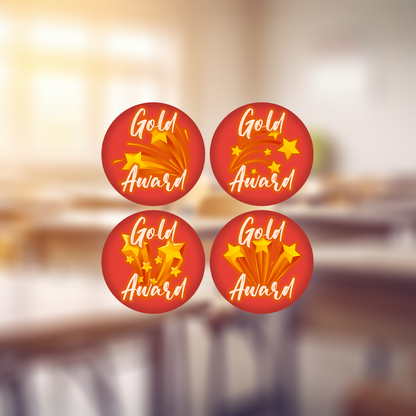 Gold Stars Award Stickers