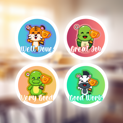 Trophy Animals Award Stickers