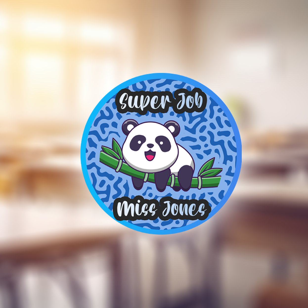 Panda Personalised Teacher Stickers