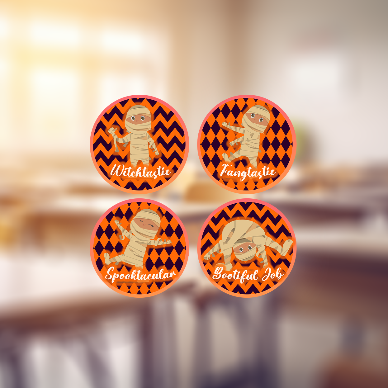 Halloween Mummy Award Stickers