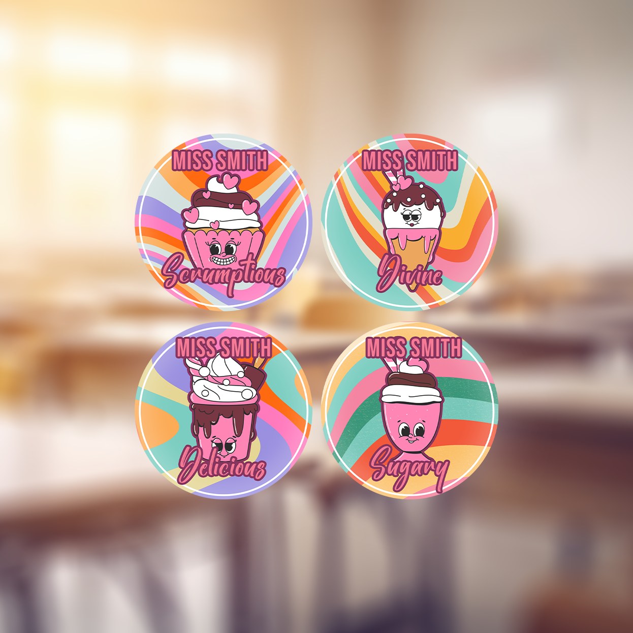 Sugary Snacks Award Teachers Stickers