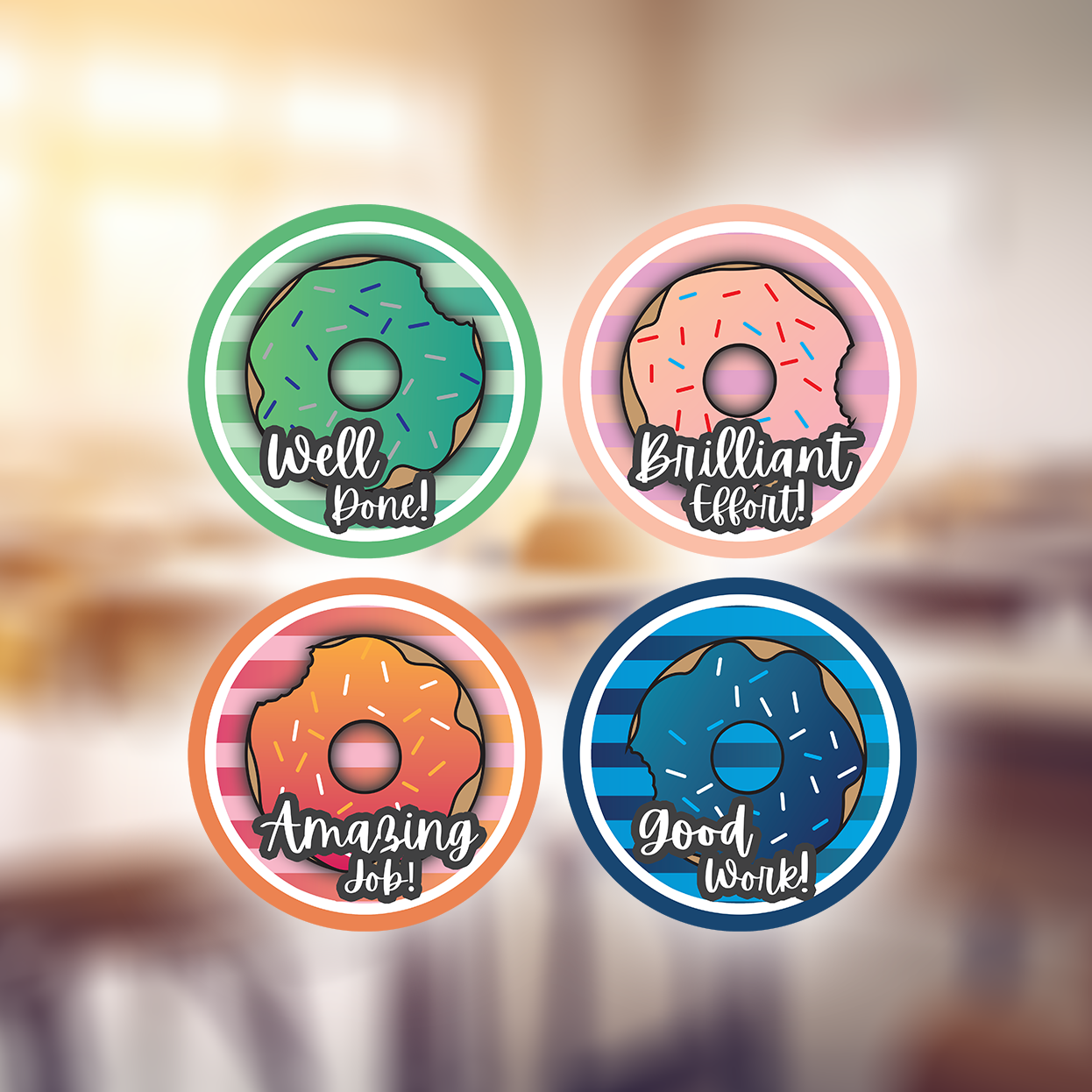 Doughnuts Award Stickers