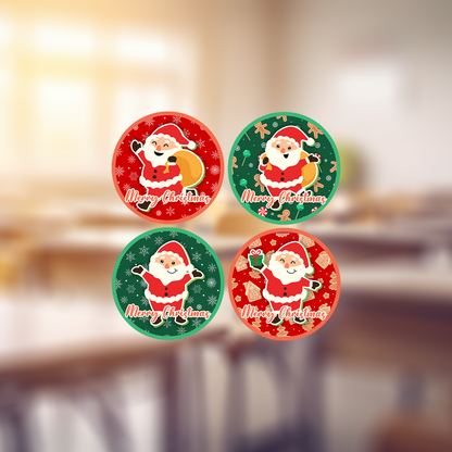 Santa Cute Christmas Award Stickers