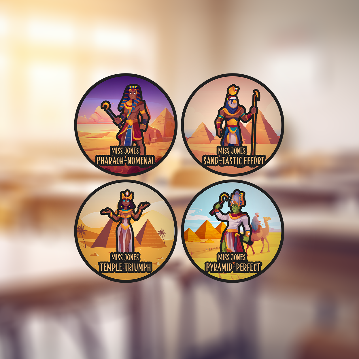Egyptian Personalised Teacher Stickers