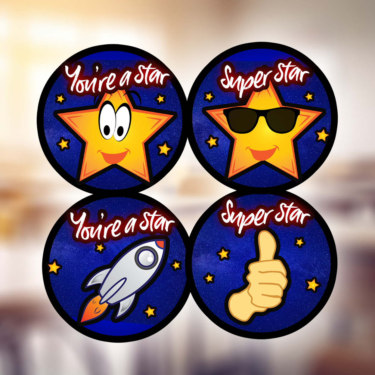 Galaxy Personalised Teacher Stickers