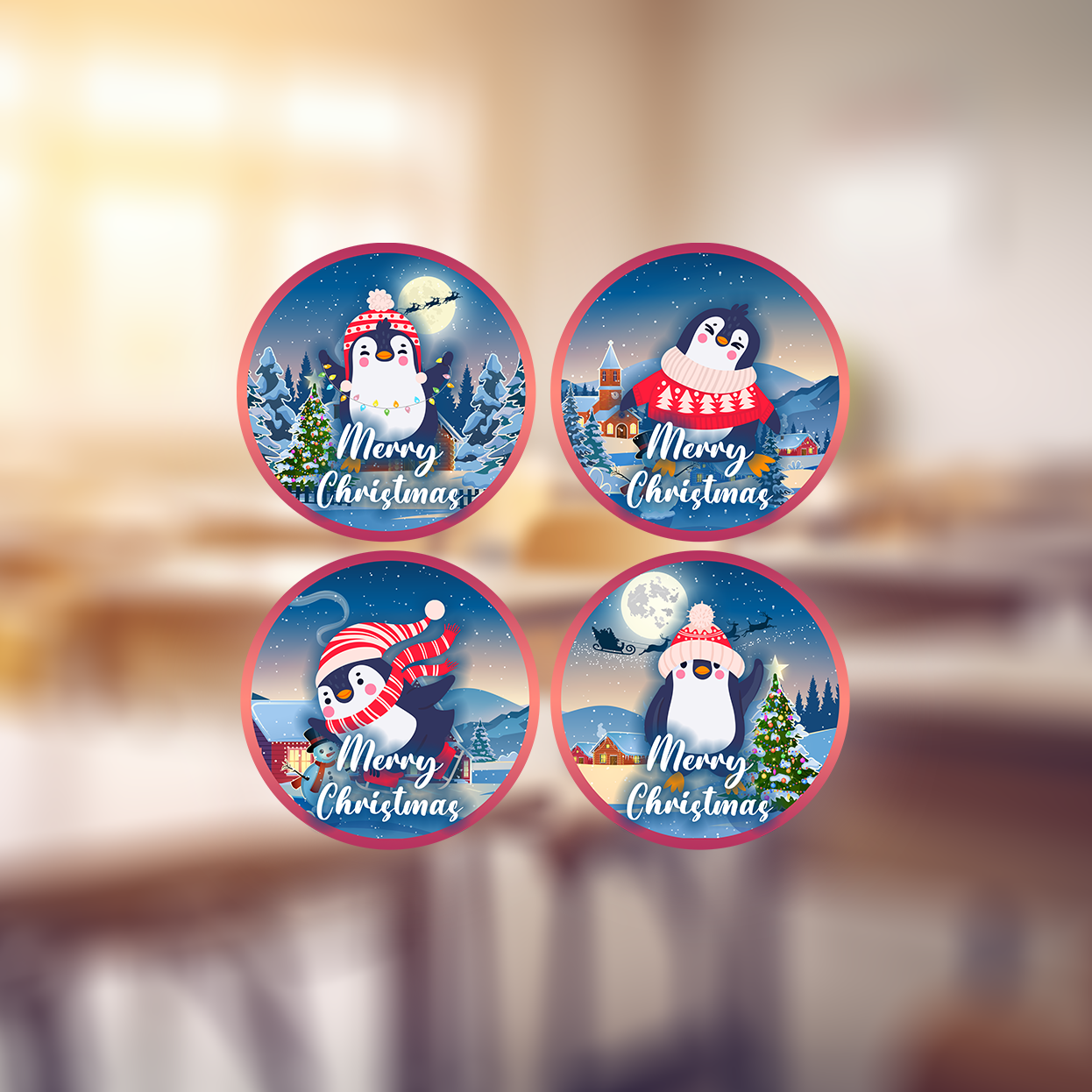 Christmas Penguins Award Stickers