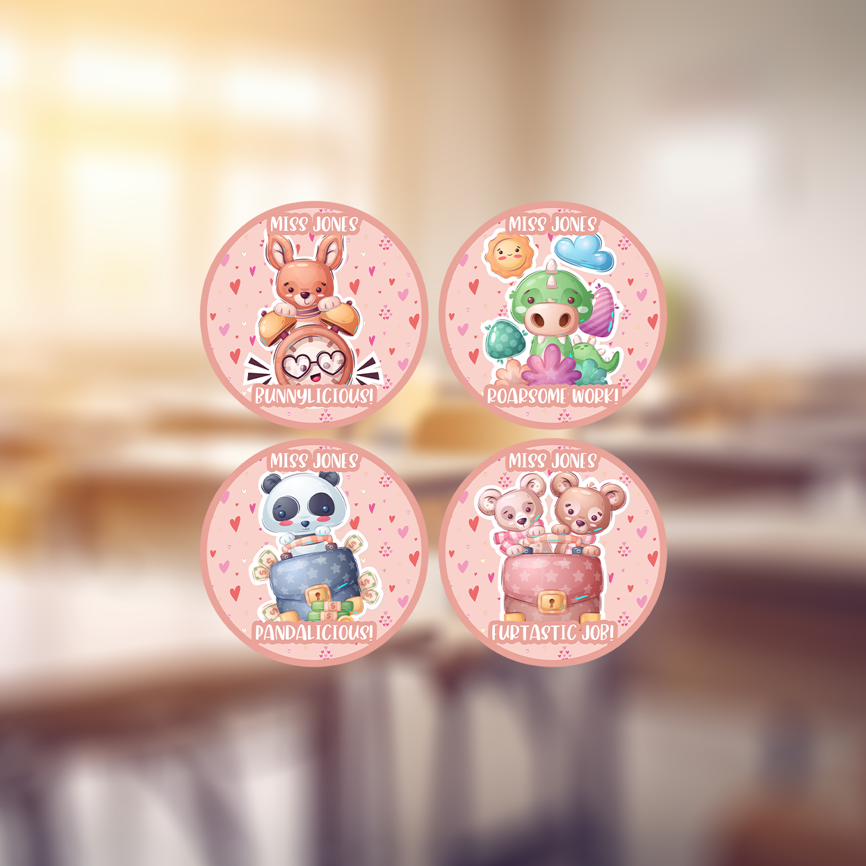 Cute Animals Personalised Teacher Stickers