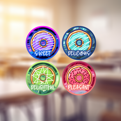 Colorful Doughnuts Scented Award Teachers Stickers