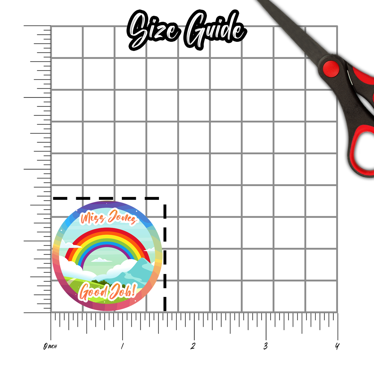 Rainbow Personalised Teacher Stickers