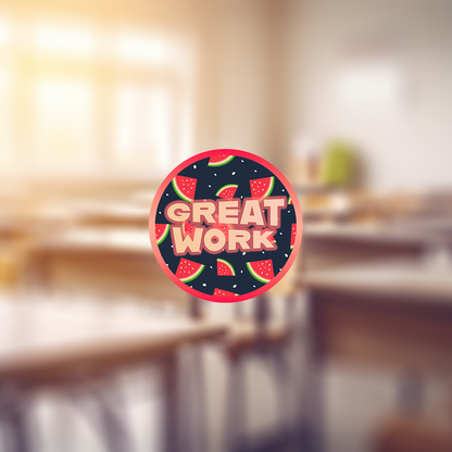 Red Fruits Scented Award Teachers Stickers