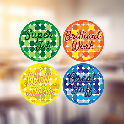 Holographic Bubble Award Teachers Stickers