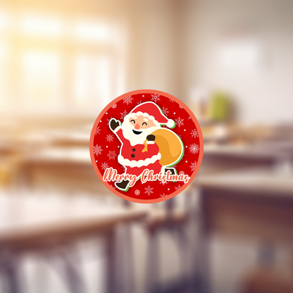 Santa Cute Christmas Award Stickers