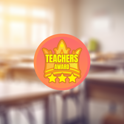 Holographic Teachers Award Teachers Stickers