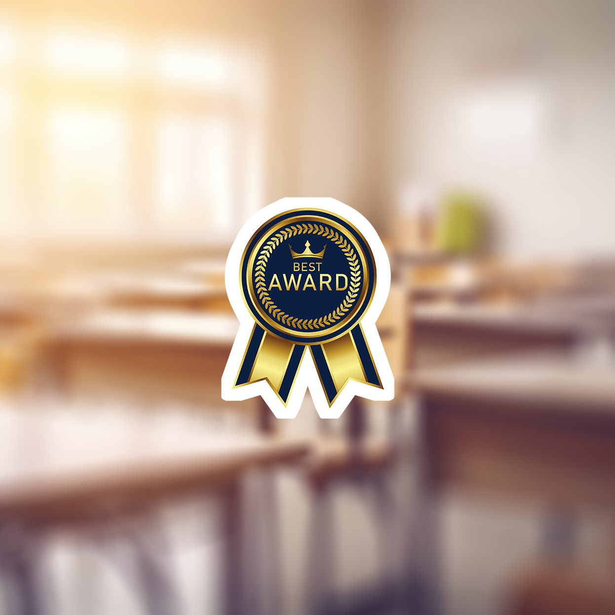 Holographic Best Award Teachers Stickers