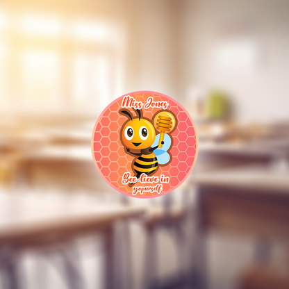 Bees Personalised Teacher Stickers