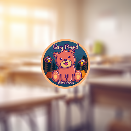 Honey Bears Personalised Teacher Stickers