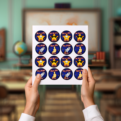 Galaxy Personalised Teacher Stickers