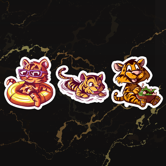 Large Tigers Vinyl Stickers