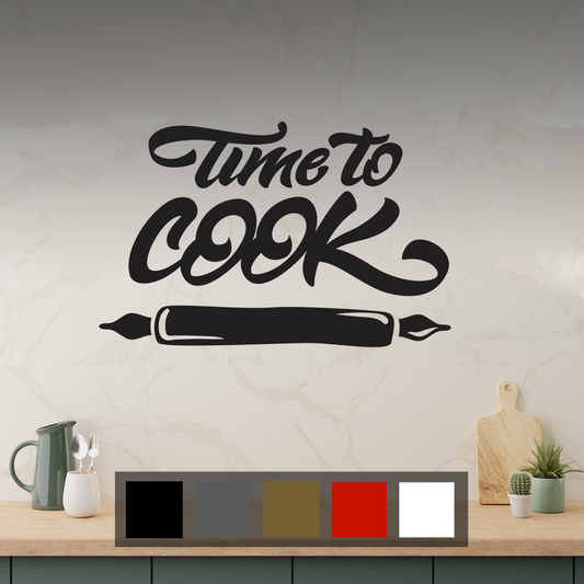 Time to Cook Kitchen Wall Sticker Decal