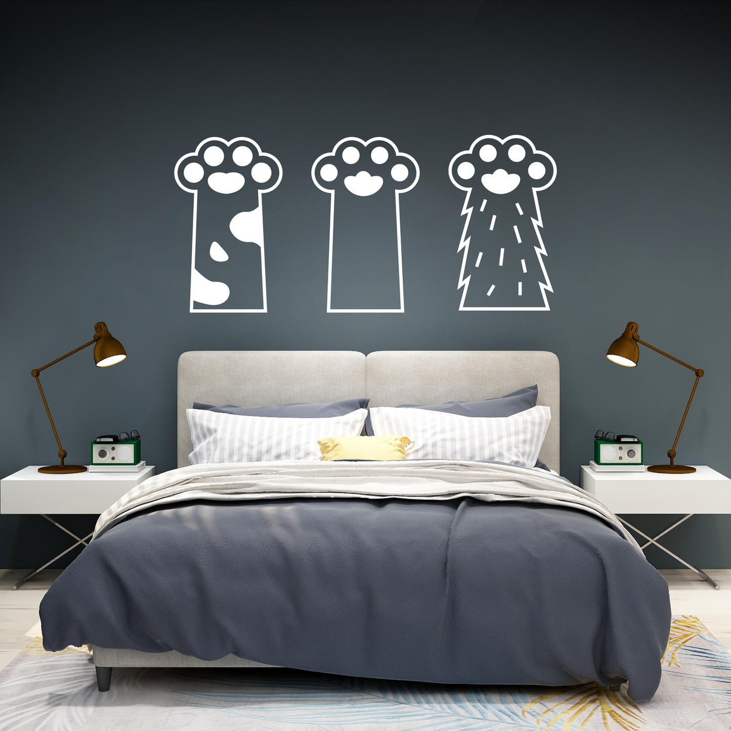 Triple Paws Wall Decal