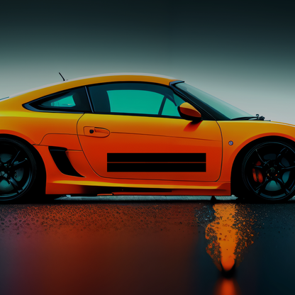 Two Lines Sports Car Decal