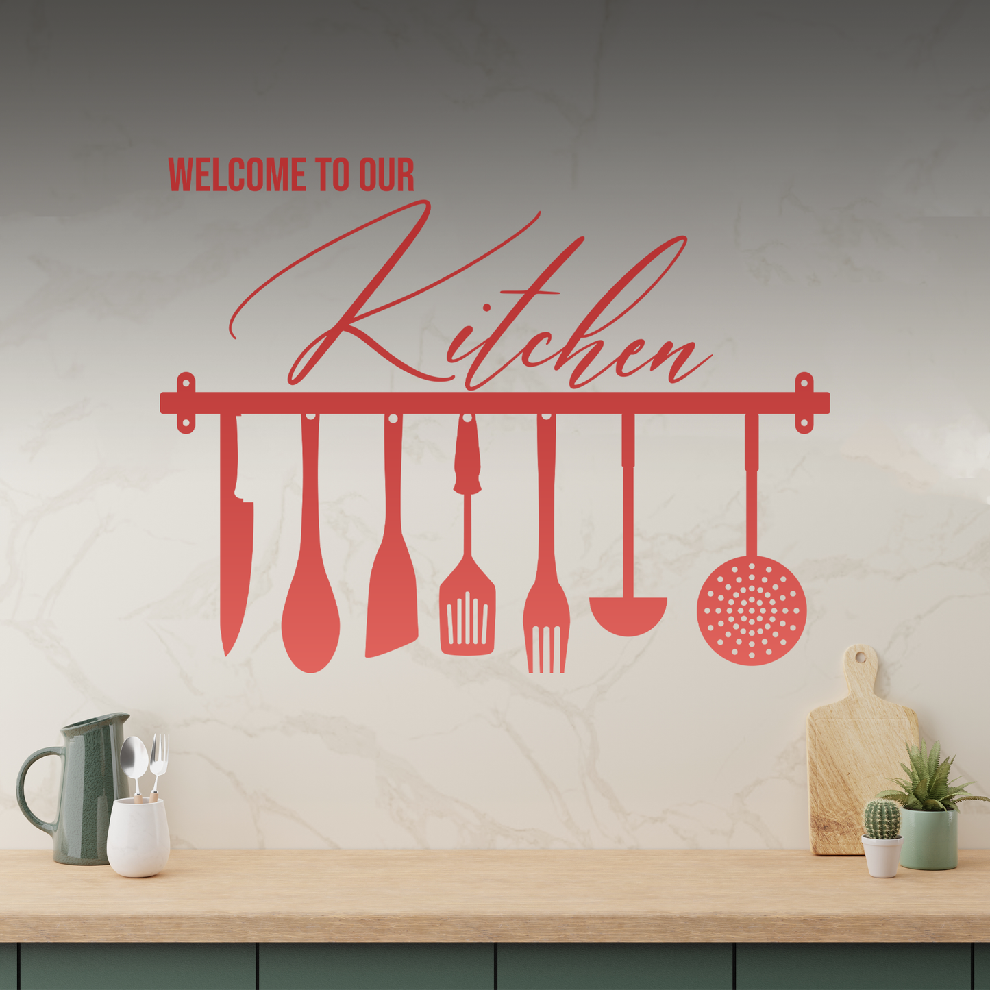 Welcome to our Kitchen Wall Sticker Decal
