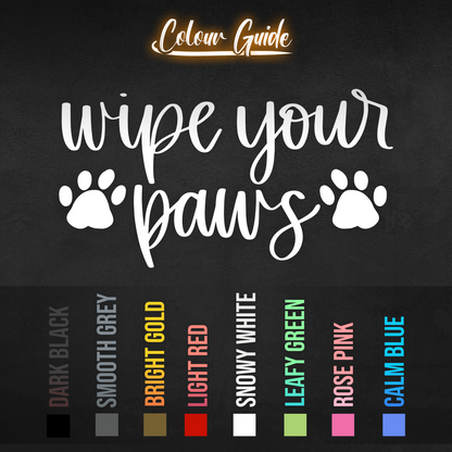 Wipe Your Paws Wall Sticker Decal