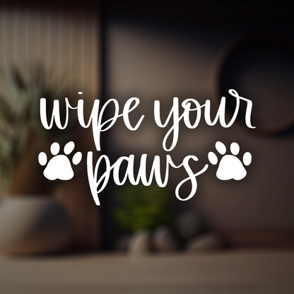 Wipe Your Paws Wall Sticker Decal