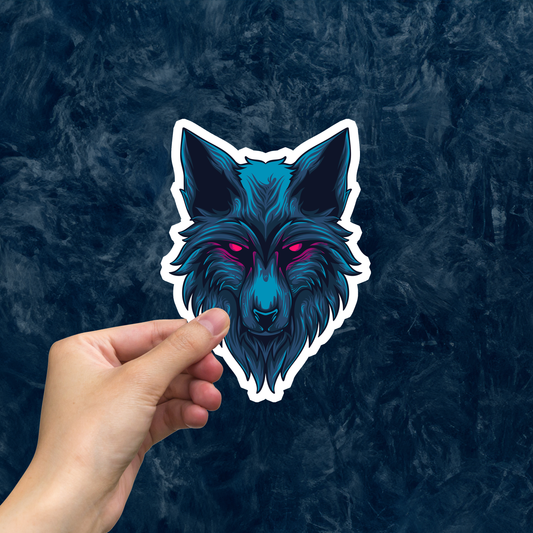 Blue Wolf Large Sticker